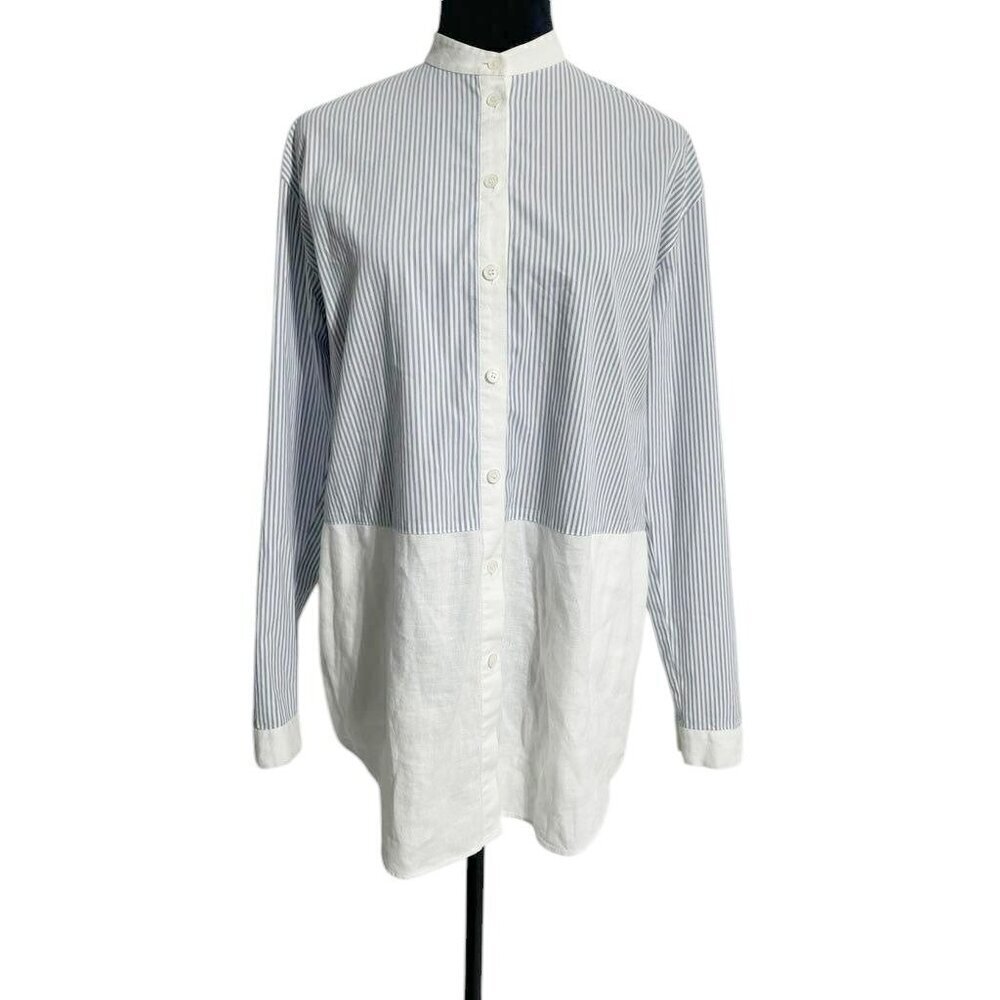 Lafayette 148 New York Size P XS  Top Blouse Long Sleeve Button Down Career